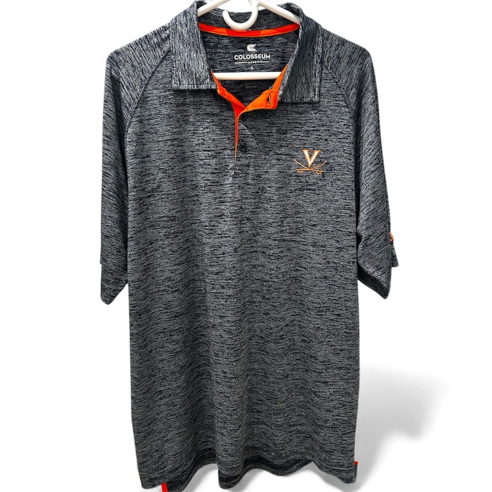 Mens Colosseum UVA Virginia Cavaliers Athletic Performance Short Sleeve Polo- L